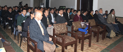 officials and staff of the Central Tibetan Administration participating in the conference. DIIR Photo/ Tenzin Phende