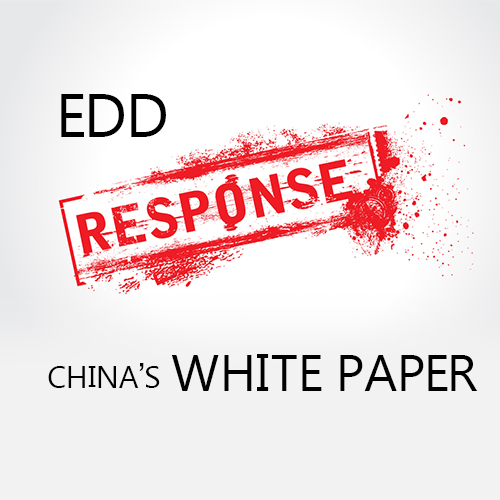 EDD Response to China’s White Paper of 11 July 2011
