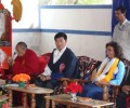 From left: Gaden Tripa, Kalon Tripa and Ms Dedde Carrani at the inaugural function
