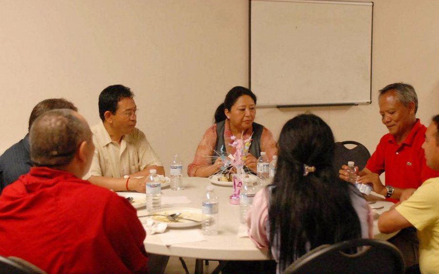 Kalon Dolma Gyari during a meeting with member of Tibetan Parliament, president and board members of the Tibetan Association in Toronto, Canada