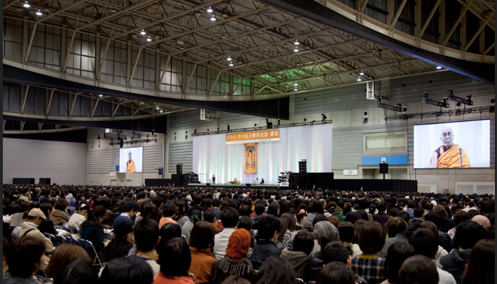 Pacifico Yokahama Exhibition Hall where more than 6,000 people attended His Holiness the Dalai Lama's teaching in Yokohama, Japan, on 4 November 2012/Photo/Office of Tibet