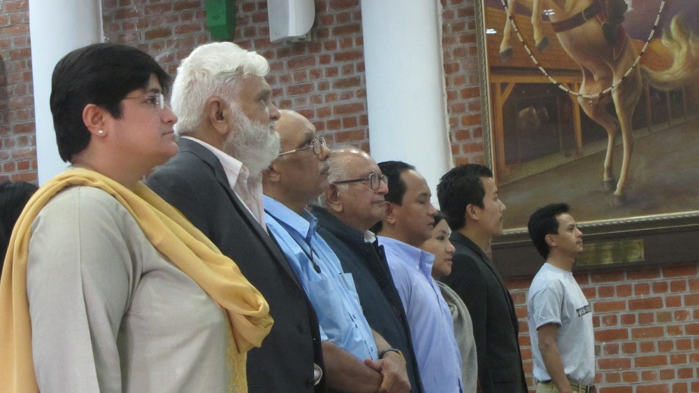 Speakers and organizers at the event
