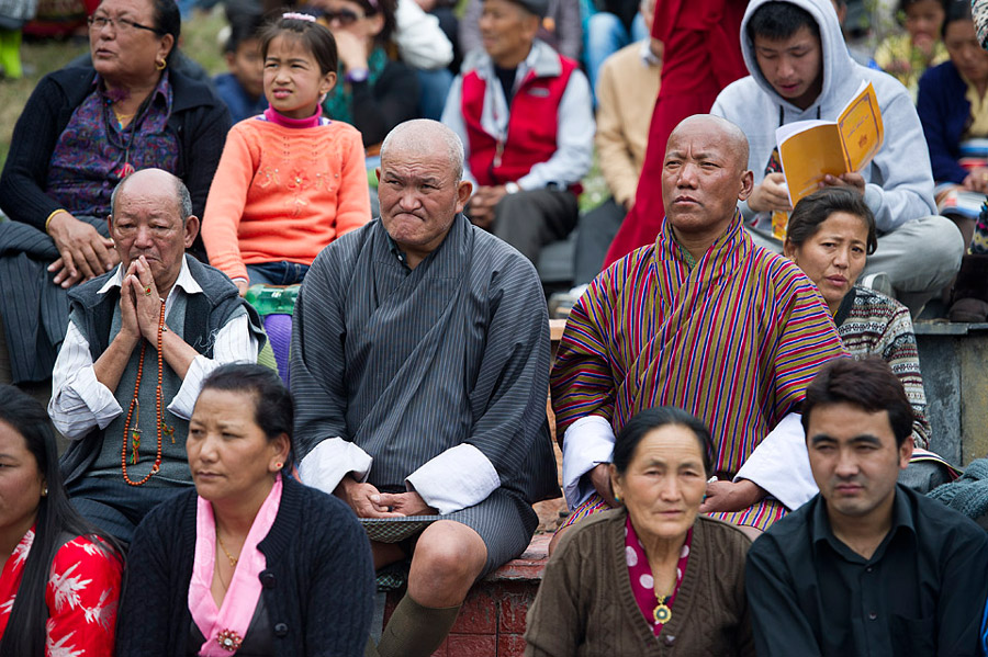 Members of the public from Bhutan attending the consecration of the Tathagata Tsal Buddha statue, Ravangla, Sikkim, India 25 March 2013. Photo/Tenzin Choejor/OHHDL