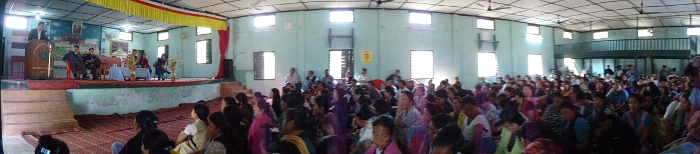 Health Kalon Dr Tsering Wangchuk speaking to Tibetans settlers in northeastern Ind