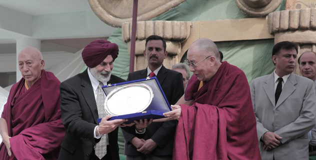 Dalhousie Public School honours His Holiness the Dalai Lama on the occasion of his visit to the school on the sidelines of the golden jubilee celebrations of the Central School for Tibetans in Dalhousie, India, on 28 April 2013/Photo by Sangjey Kyab