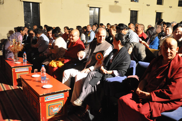 Kalon Pema Chhinjor, the officiating Sikyong, addressing the gathering on the occasion of His Holiness the Dalai Lama's 78th birthday celebrations in Dharamsala, India, on 6 July 2013/Photo/DIIR
