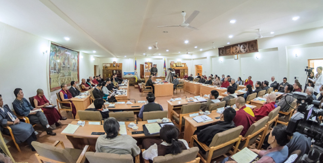 The inaugural of the 15th Tibetan Parliament-in-Exile's 6th session on 18 September 2013.