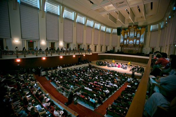 The Schwartz Center for Performing Arts, venue for a discussion program on 'Transcending Moral Differences: Can a �Secular Ethic� Unite Us?' with His Holiness the Dalai Lama at Emory University in Atlanta, Georgia on October 9, 2013. Photo/Emory University