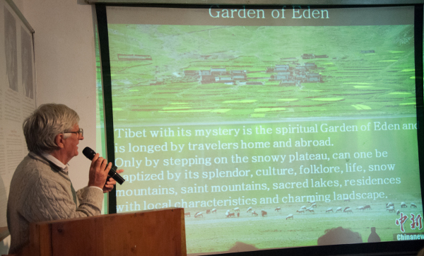 Mr Claude Arpi speaking at the Tibet Museum of the Department of Information & International Relations in Dharamsala on 14 November 2013