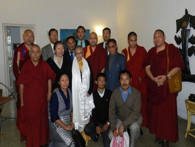 Tibetan Parliamentary delegation with former chief minister Shiela Dixit in New Delhi