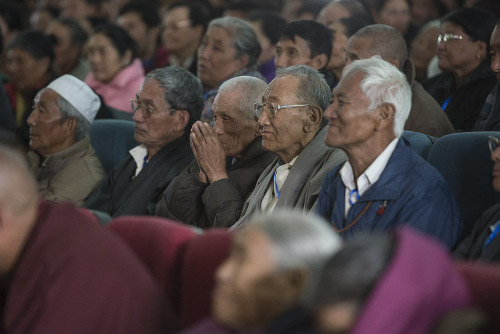 Members of the audience listening to His Holiness the Dalai Lama during an interfaith meeting in Shillong, Meghalaya, India on February 5, 2014. Photo/Tenzin Choejor/OHHDL