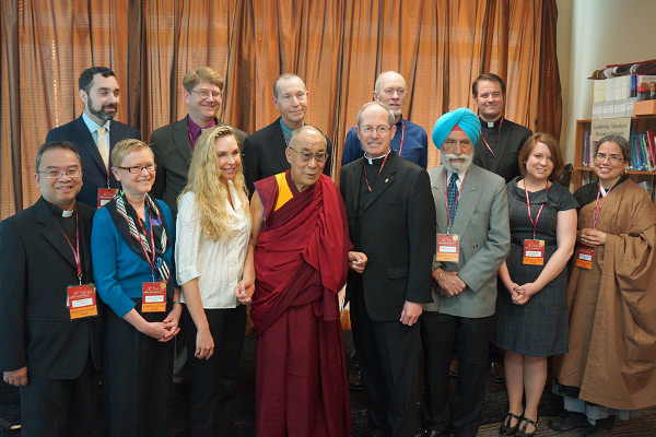 His Holiness the Dalai Lama meeting with religious leaders in Santa Clara, California on February 24, 2014. Photo/Jeremy Russell/OHHDL