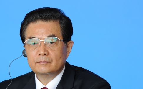 Former Chinese president Hu Jintao. Photo: AFP