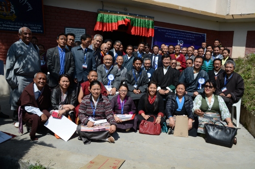 Group photo of the participants of the conference with Sikyong Dr Lobsang Sangay and the dignitaries. DIIR Photo/ Tenzin Phende