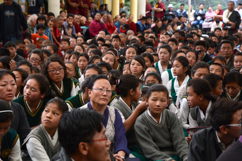 Tibetan school students at the birthday celebration. DIIR Photo/ Tenzin Phende