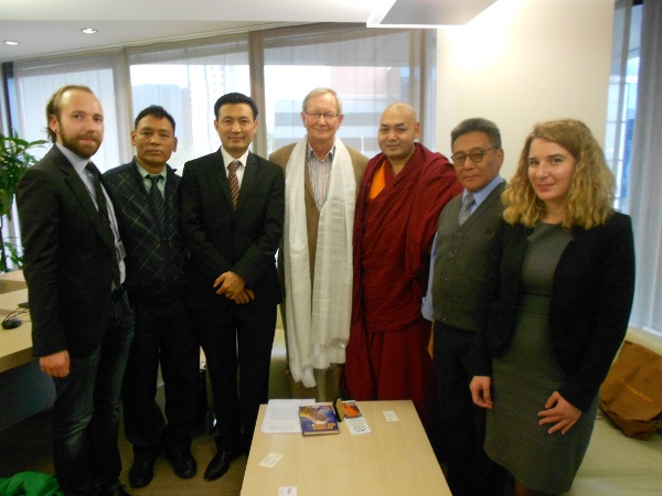 The delegation with a dignitary during their campaign in Europe.