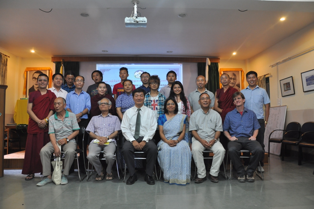 Participants of the 'Soentsa' series workshop with Sikyong Dr. Lobsang Sangay and the two resource persons.