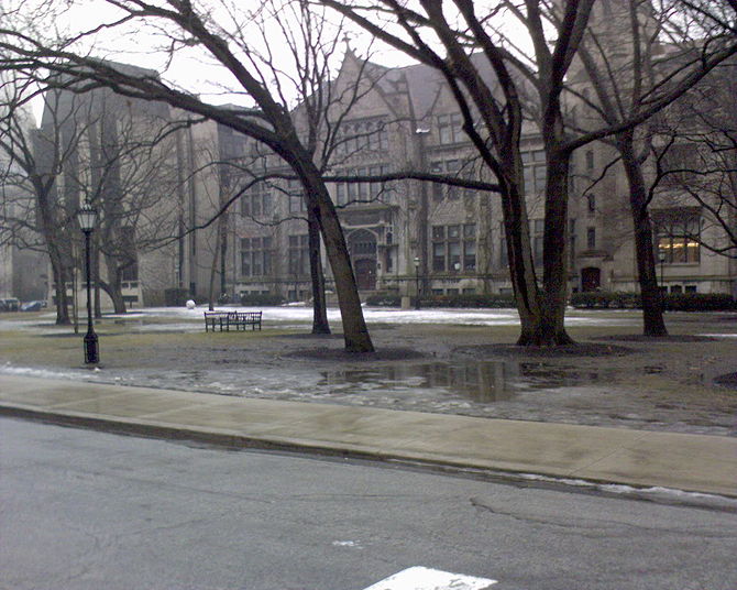 University of Chicago in winter: chilly outlook for free speech. (Photo credit: Wikipedia)