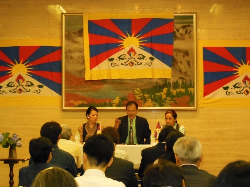 The Tibetan Parliamentary delegation at Hotel Okura in central Tokyo, Japan.