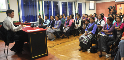 The participants of the training for trainers program listening to Sikyong.