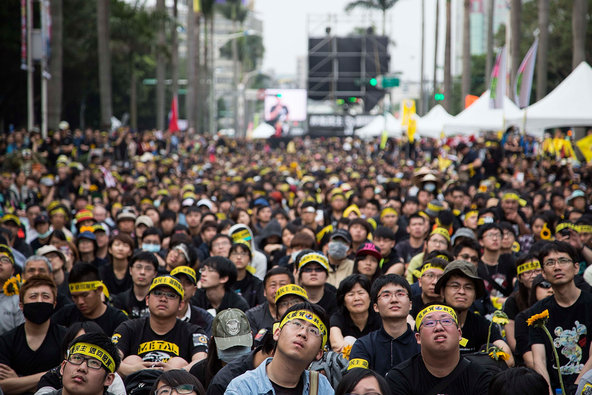 Demonstrators took to the streets of Taiwan's capital, Taipei, in March to protest a cross-strait agreement with China on trade in services.Credit Lam Yik Fei/Getty Images