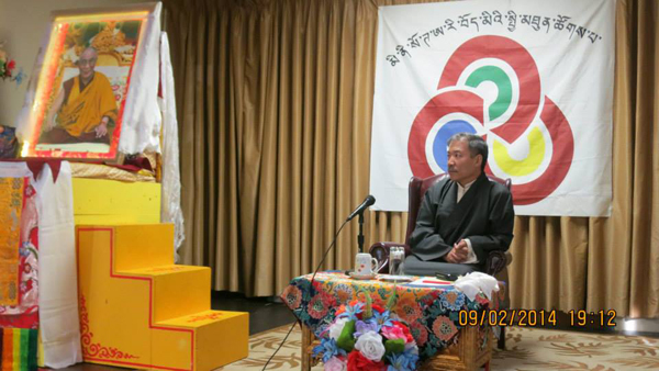 Kalon Tsering Dhundup at a public talk in Minnesota, US, on 2 Sept. 2014/Photo/OoT