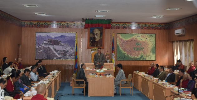 Speaker Penpa Tsering during his inaugural address of the 8th session of the 15th Tibetan Parliament-in-Exile on 12 September 2014.