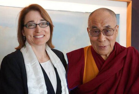 Sarah Sewall with His Holiness the Dalai Lama/ICT