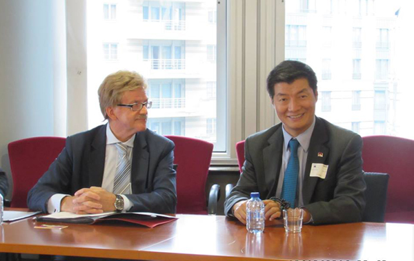 Addressing Special Tibet Intergroup Meeting convened by Mr. Thomas Mann at the European Parliament in Brussels on October 15, 2014