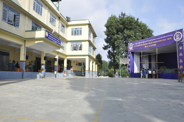 The Central School for Tibetans readies to welcome Sikyong for its golden jubilee ceremony at Kalimpong, West Bengal, India, on 8 Oct 2014
