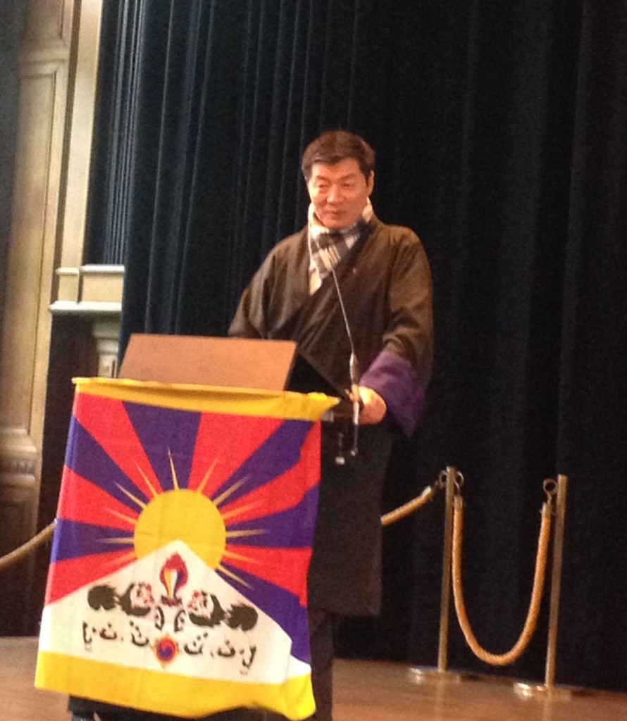 Sikyong Dr. Lobsang Sangay speaking to the Tibetan community in the Netherlands