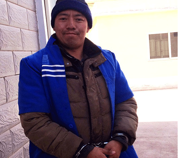 Khenpo Kartse in a detention centre. (RFA)