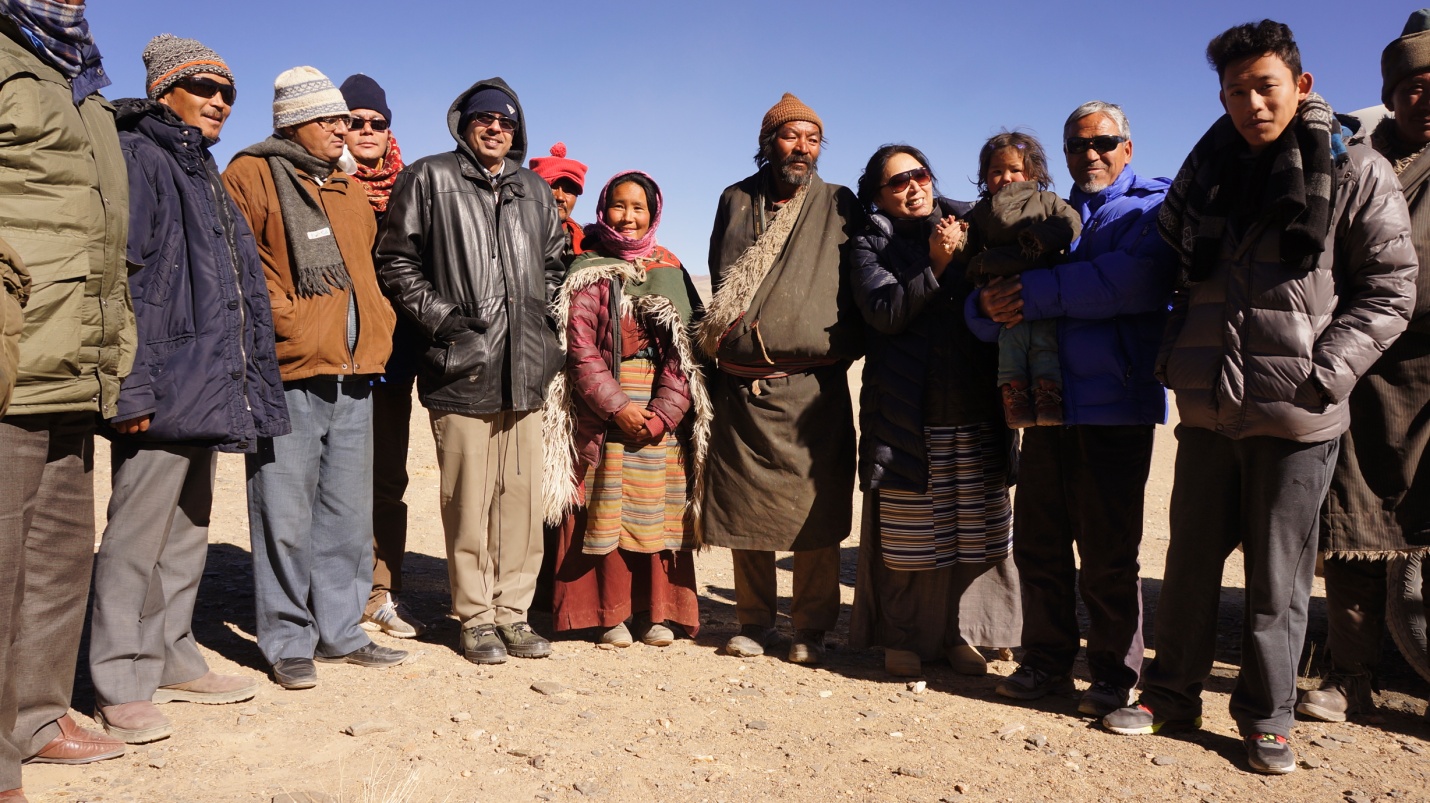 Home Kalon with Tibetan nomads at Jangthang Samed.
