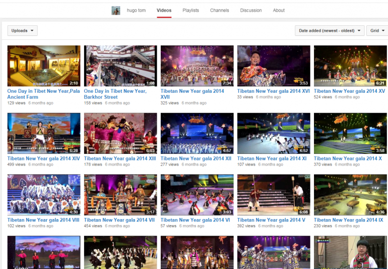 One of the fake YouTube accounts found by Free Tibet that publishes pro-China governance over Tibet. YouTube/ Free Tibet