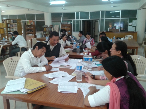 The workshop underway