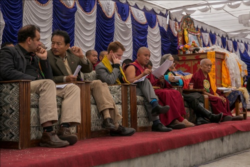 Dignitaries at the ceremony to mark the 25th Nobel Peace prize day in Kathmandu, Nepal.