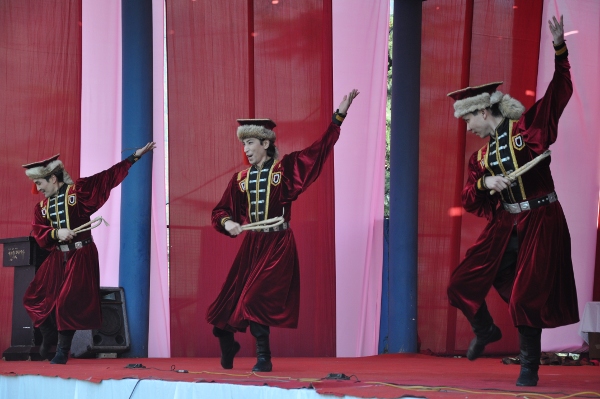 A cultural troupe from Mongolia performing at the festival