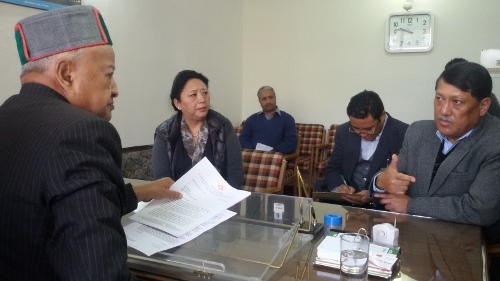 Home Kalon with Chief Minister and Additional Chief Secretary Mr. Pharka accompanied by DOH Additional Secretary Mr. Palden Dhondup