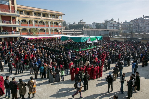 Thousands gathered to celebrate the 25th anniversary of the conferment of Nobel Peace Prize on His Holiness the Dalai Lama, in Kathmandu, Nepal.