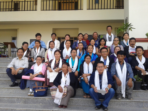 The participants of the workshop with Dr. Latika Gupta, the resource person and Ms. B. Tsering, Principal of DLIHE.