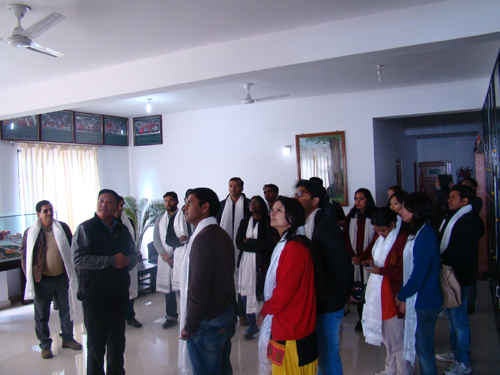 Indian IAS students at the Tibetan parliament.