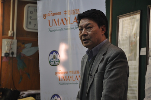 Secretary Tahsi Phuntsok speaking to the particpants at the conclusion of the three day workshop, 16 January 2015.