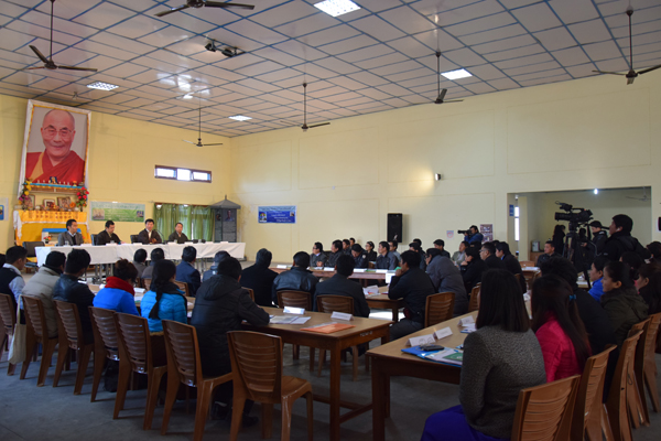 Sikyong Dr. Lobsang Sangay addressing the participants of the two-day workshop on Tibetan Medicare System at the Tibetan reception Centre, Lower Dharamshala.