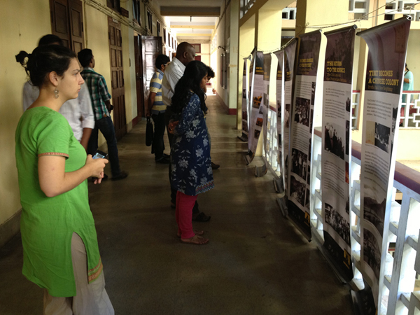 Visitors at Tibet Museum's two-day exhibition at Madras University, Chennai.