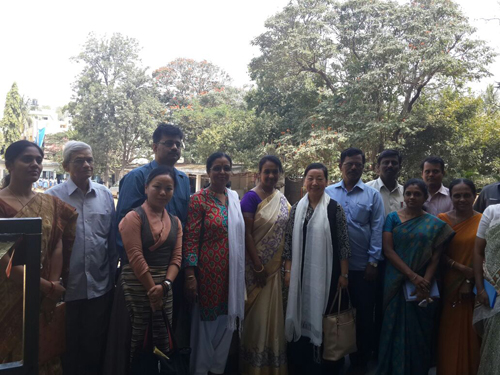 DIIR Kalon with authorities of Sri Sarvajna college of education.