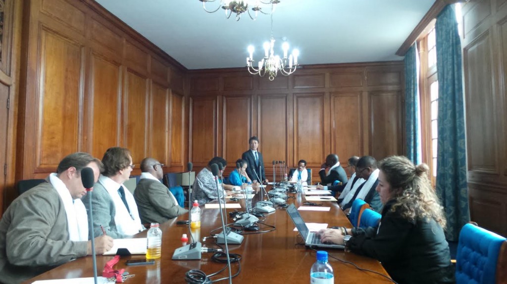 DIIR Secretary Tashi Phuntsok addressing the IFP Caucus meeting. 