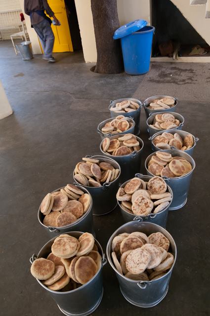 Tibetan breads to be distributed to the public during the prayer service.