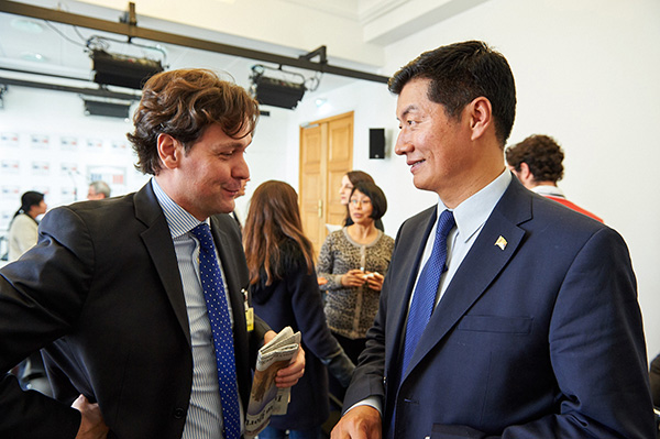 Sikyong Dr. Lobsang Sangay Mr. Matteo Meccaci, Preseidnt, International Campaign for Tibet (ICT).