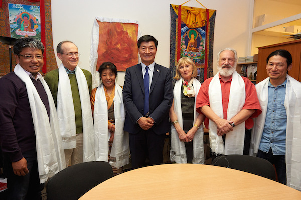Sikyong Dr. Lobsang Sangay with representatives of French Tibet Support Groups and Presidents of Tibetan communities in Europe.