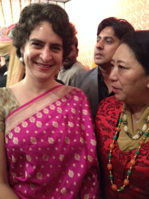 Kalon Dolma Gyari with Ms. Priyanka Gandhi Vadra.